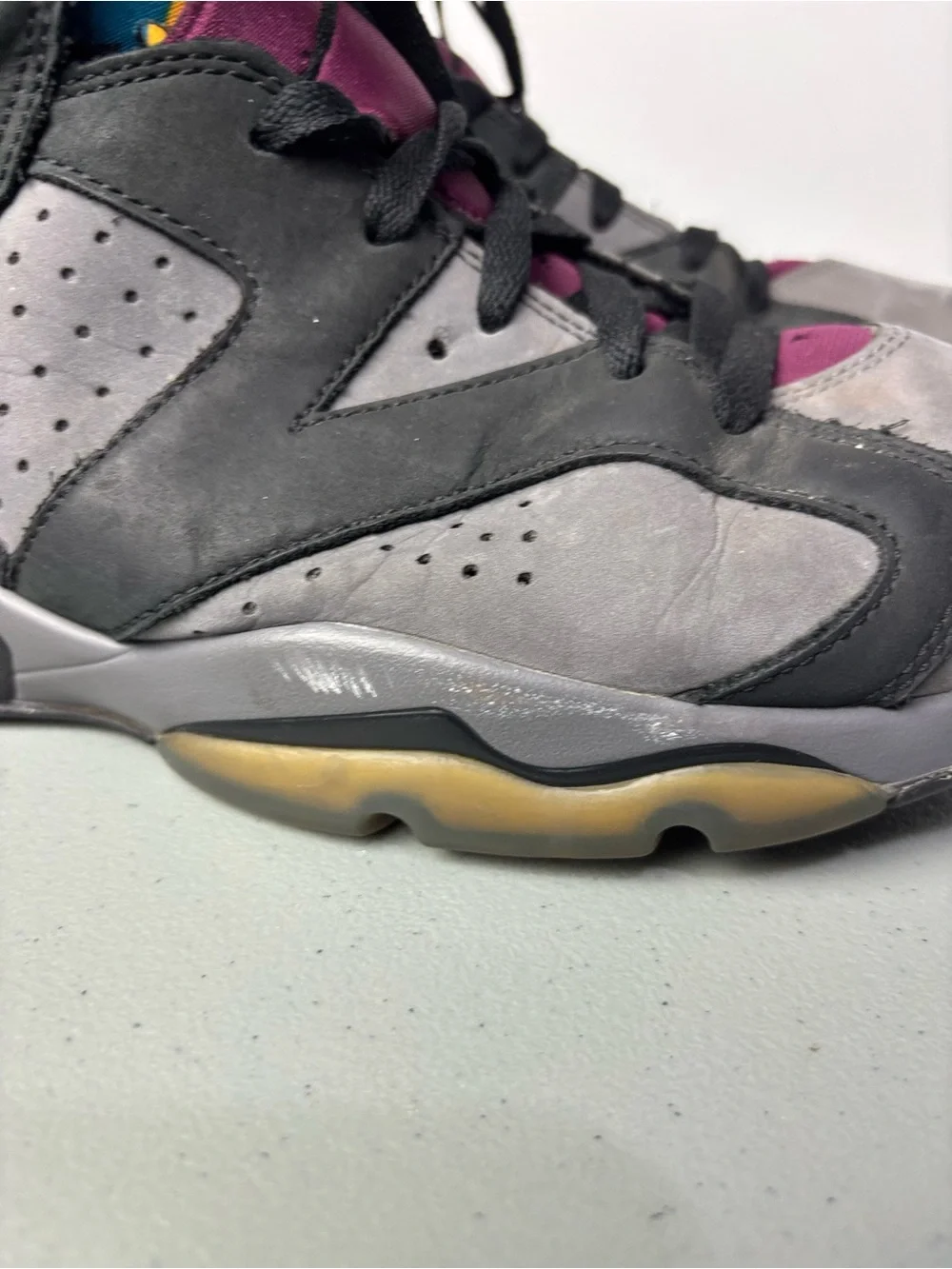 Jordan 6 Retro Bordeaux Men's Athletic Basketball Sneakers 11 Black Gray